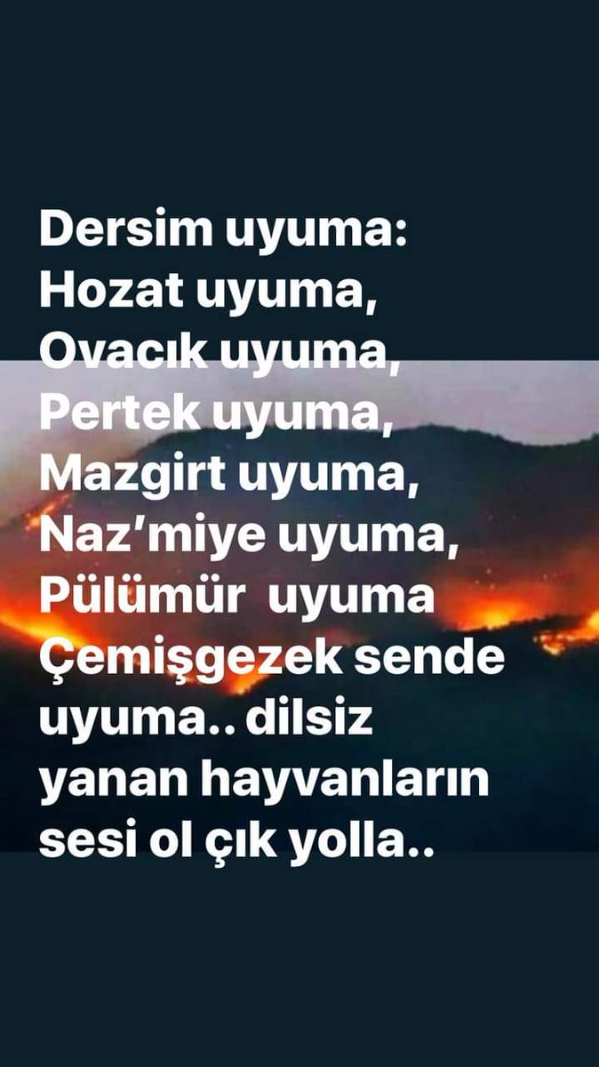 Halkımıza Çağrımızdır.

Dersim Dört Dağ İçinde,
Dört Dağ ateş İçinde.
29 Ağustos saat:18.00 de eş zamanlı olarak alanlara iniyoruz.
Kadıköy Rıhtımda  buluşuyoruz
Munzur Koruma Kurulu (DEDEF)
