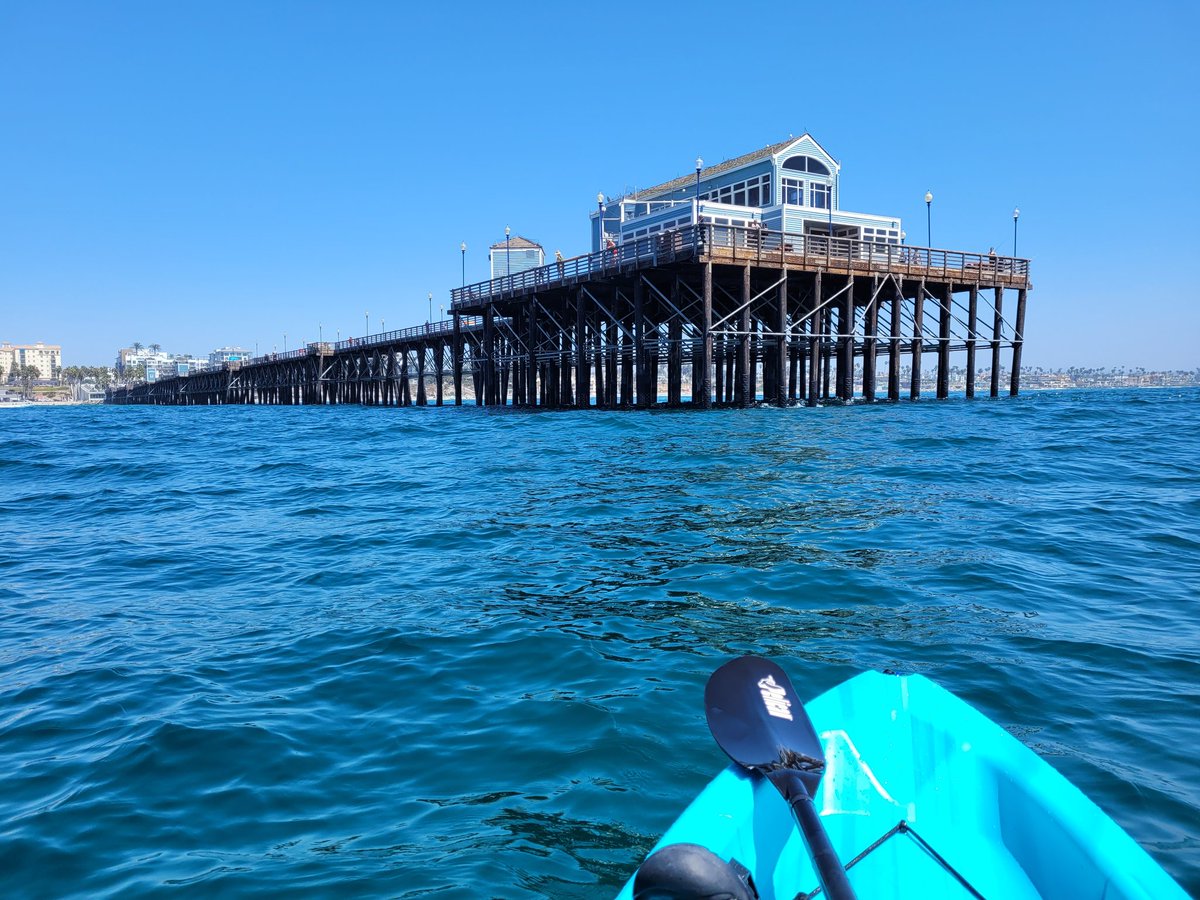 Oceanside, California pier via kayak