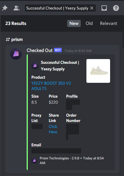 v3bypass's tweet photo. Easy day, 61 pairs total📈

Bots: @PrismAIO @Dashe @VeloxBots 
Proxies: @VillainProxies @LEMONPROXY2020 
Groups: @juiced @TheEssentiaIs @ScalperGang 
Gmails: @CherryGmails https://t.co/m71cm1k375