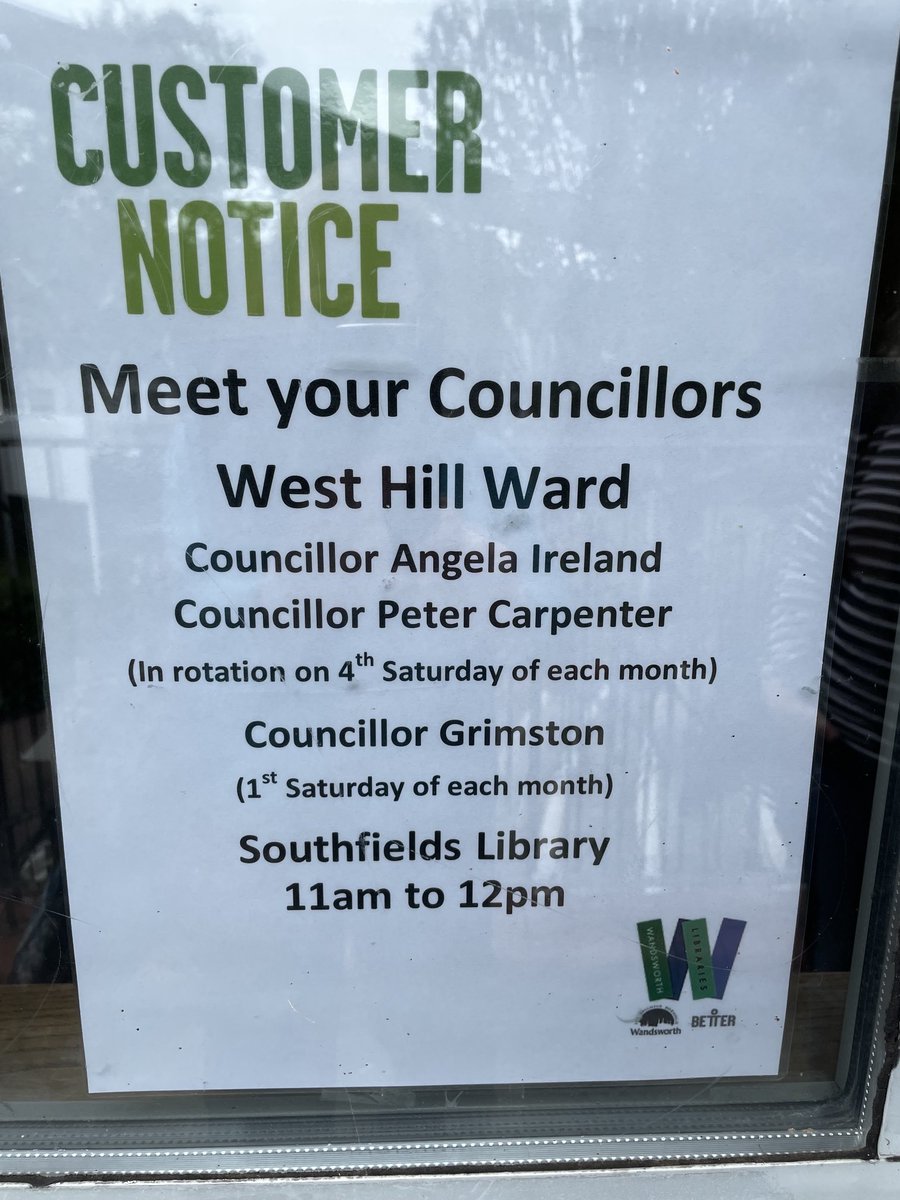 angelamireland's tweet photo. We held our first drop-in surgery since February 2020 at #SouthfieldsLibrary this morning. Thank you to Sereena, Carol and colleagues for facilitating and making me feel so welcome. It’s good to be back. @Better_SFLib @WestHillCllr @West__Hill https://t.co/sy1W1yfzRi