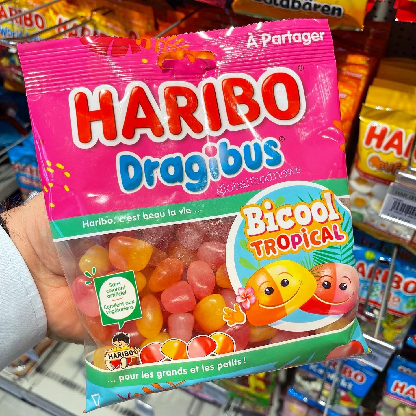 Haribo Bonbons Dragibus BiCool Tropical 250g 