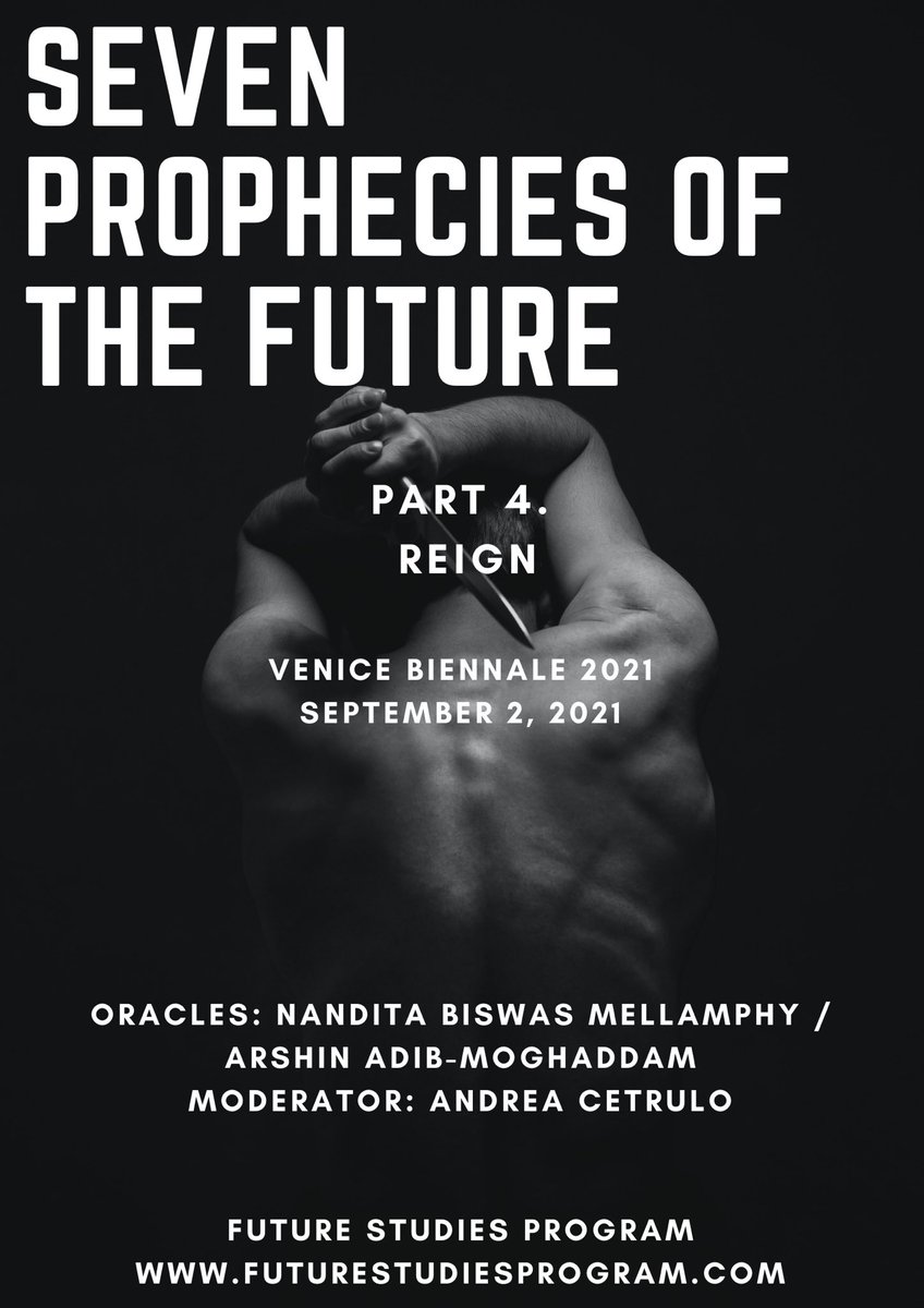 FutureStudies_'s tweet photo. REIGN. 1. Sovereignty 2. royal rule · 3. dominating power · 4. to prevail
9/2 (7 Prophecies of the Future)
#future #futurestudies #futurestudiesprogram #futuristic #reign #king #queen #power #government #politics #political #ritual #rituals #regime #rule #war #drone #Empire #law https://t.co/i4u8tmwJX4