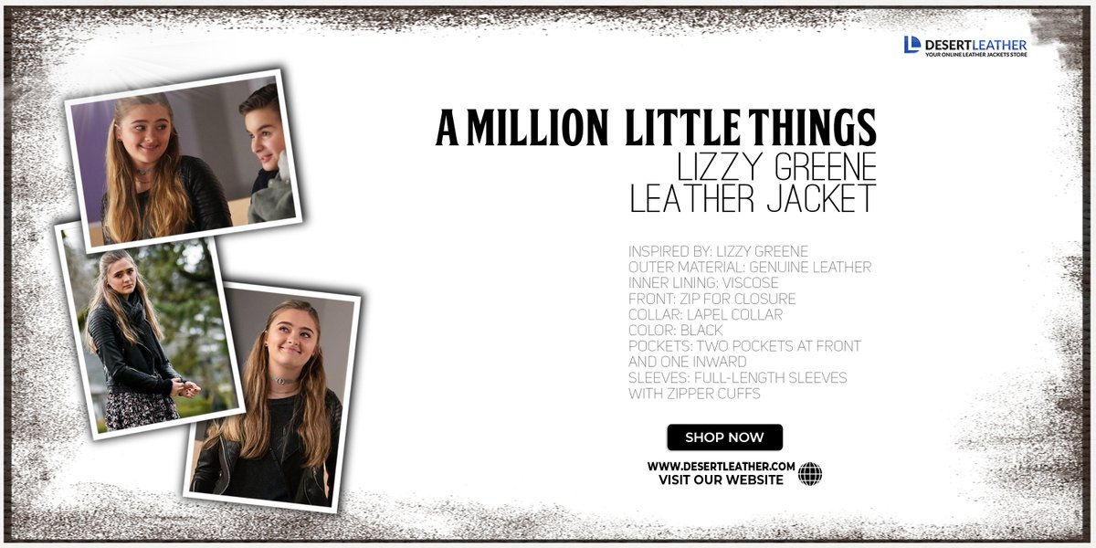desert_leather's tweet photo. A Million Little Things Lizzy Greene Leather Jacket
Inspired by: Lizzy Greene
Outer Material: Genuine Leather
Inner Lining: Viscose
Front: Zip For Closure
ShopNow: https://t.co/LGmD1AJvnU
#fashion #fashionnova #womenfashion #fashionstyle https://t.co/ZkJ1tjdGOI