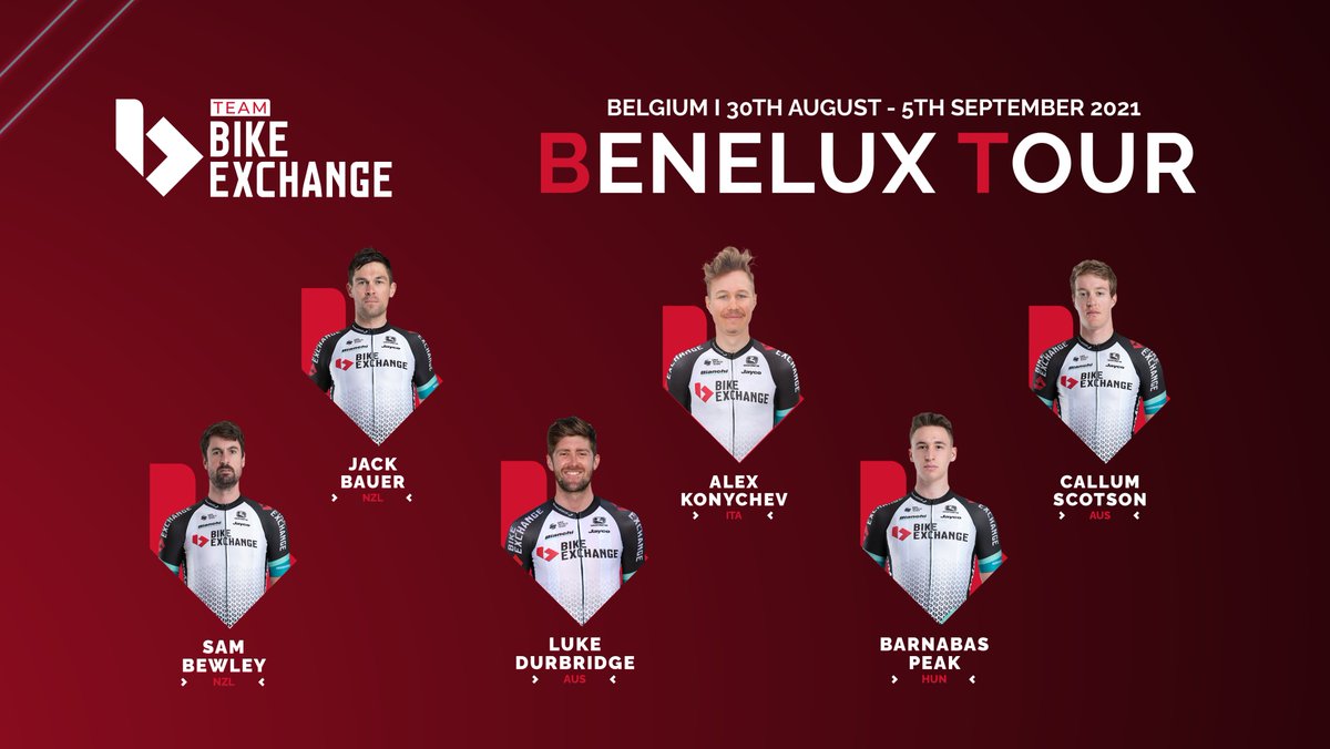 GreenEDGE Cycling (@greenedgeteam) on Twitter photo ๐ #BeneluxTour ๐
It's back-to-back racing at the moment as we line-up for the @BeneluxTour tomorrow!
๐ณ๐ฟ <a href="/JackBauerNZ/">Jack Bauer</a>
๐ณ๐ฟ <a href="/sam_bewley/">Sam Bewley</a>
๐ฆ๐บ <a href="/luke_durbridge1/">Luke Durbridge</a>
๐ฎ๐น Alexander Konychev
๐ญ๐บ <a href="/barneyisriding/">Peรกk Barnabรกs</a>
๐ฆ๐บ <a href="/CallumScotson/">Callum Scotson</a>
Race Preview ๐ฐ bit.ly/BEX21_Benelux ๐ #BeneluxTour ๐
It's back-to-back racing at the moment as we line-up for the @BeneluxTour tomorrow!
๐ณ๐ฟ <a href="/JackBauerNZ/">Jack Bauer</a>
๐ณ๐ฟ <a href="/sam_bewley/">Sam Bewley</a>
๐ฆ๐บ <a href="/luke_durbridge1/">Luke Durbridge</a>
๐ฎ๐น Alexander Konychev
๐ญ๐บ <a href="/barneyisriding/">Peรกk Barnabรกs</a>
๐ฆ๐บ <a href="/CallumScotson/">Callum Scotson</a>
Race Preview ๐ฐ bit.ly/BEX21_Benelux