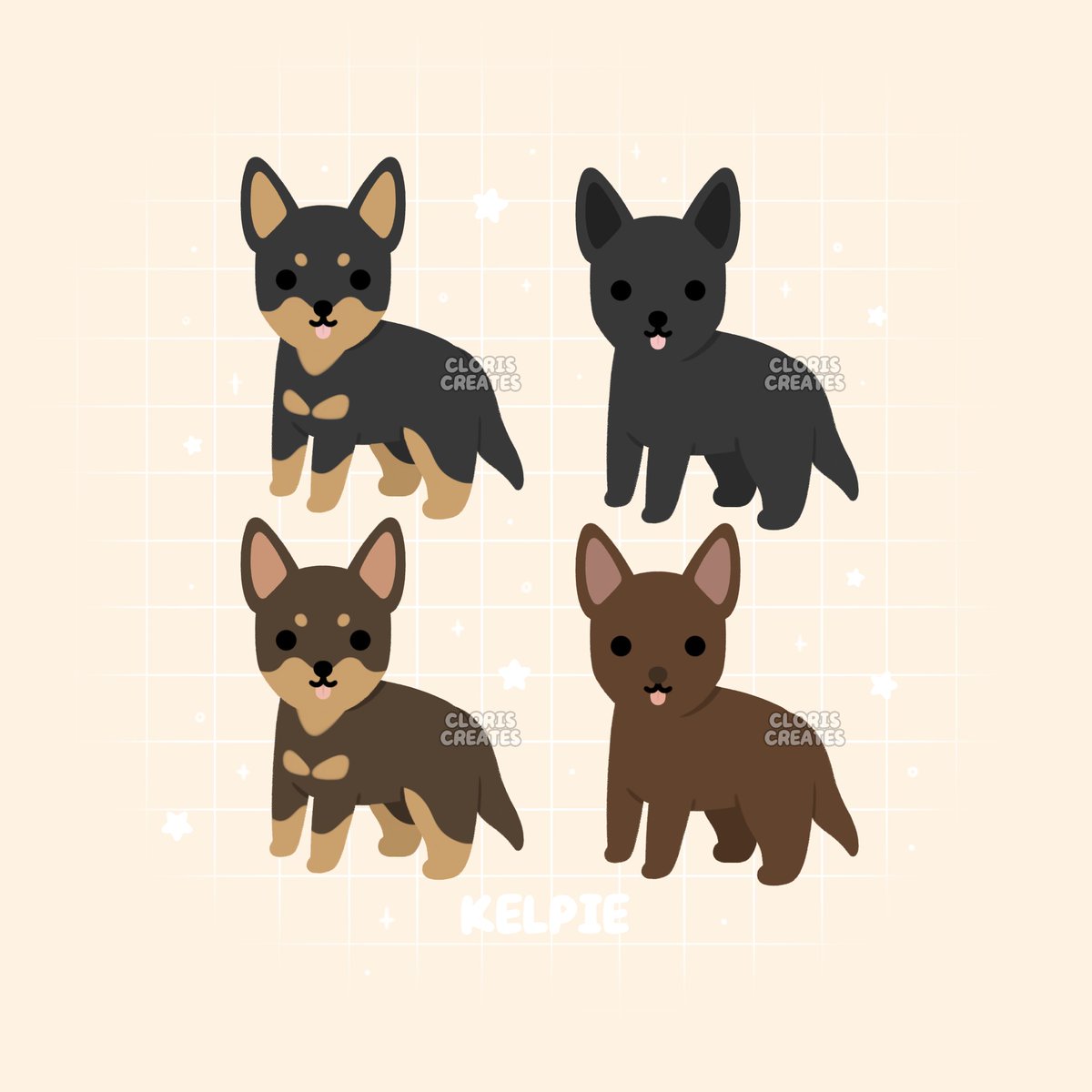🐶 84/100 🐶 Australian Kelpies!

#dogsofinstagram #cute #pets #cartoonart #digitalart #ArtistOnTwitter