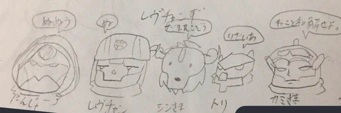 かっこいいレヴチャンを描けないという開き直りで描いたレヴチャンず 