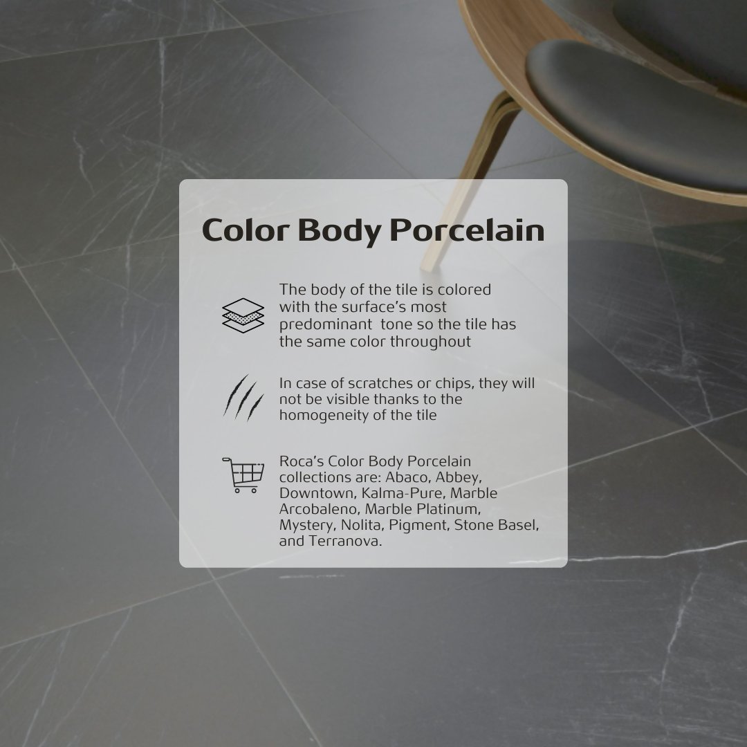 rocatileusa's tweet image. #Tile101 Have you ever wondered what's the difference between glazed, polished and color body porcelain? Swipe left to find out!