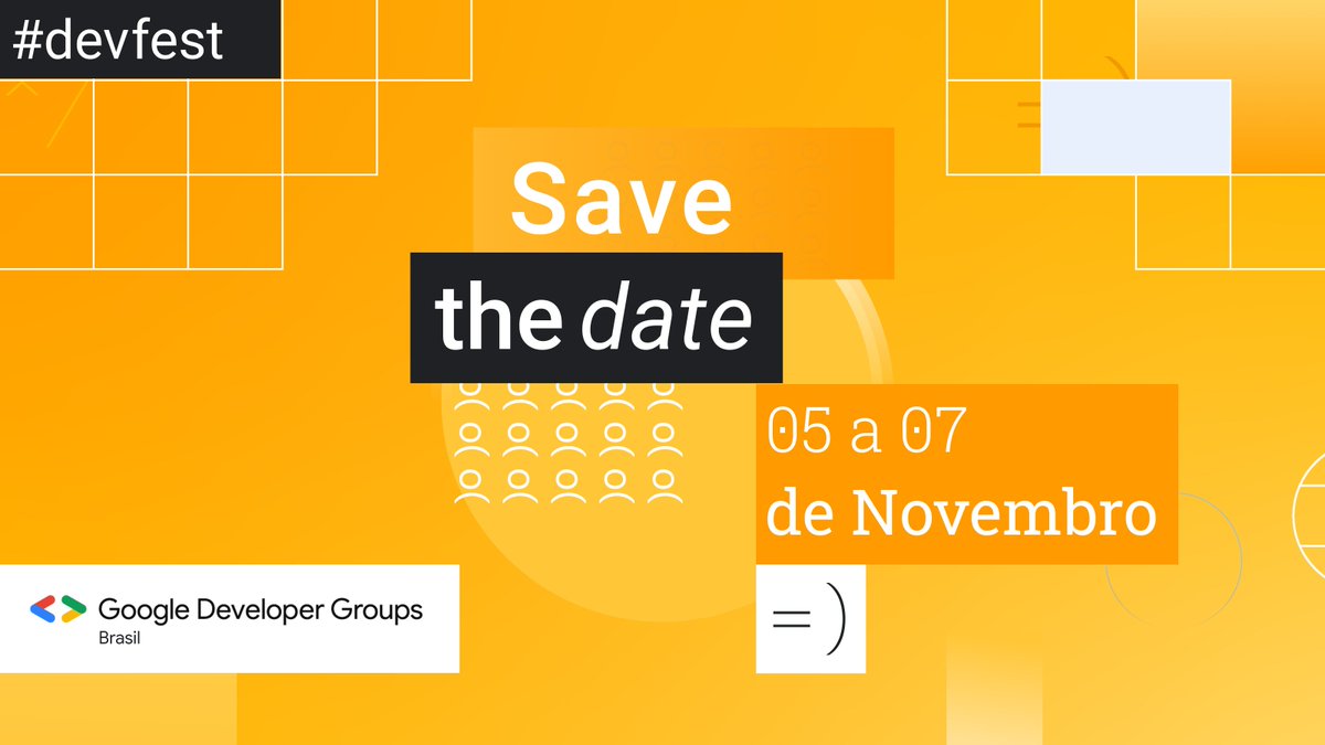 GDGSalvador's tweet photo. Vem ai o DevFest 2021 Brasil! 🥳
Já anota na agenda, de 05 a 07 de Novembro você tem um encontro marcado com o maior evento de tecnologias Google do Brasil.
#DevFest2021 #DevFest #DevFestBrasil #GoogleDevelopersGroup #DevFest2021 #GDG https://t.co/ri0zS8pIAx