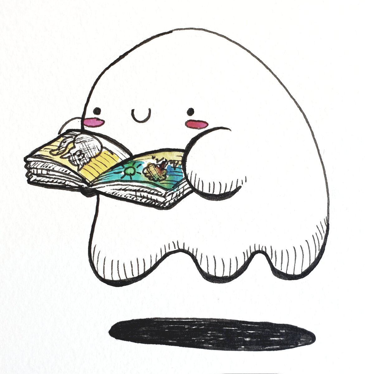 GraceSkeatesArt's tweet image. #AuGHOST2021 Day 17 - Book
Looks like Bob is looking through one of his favourite picture books today!
#AuGHOST #ghost #book