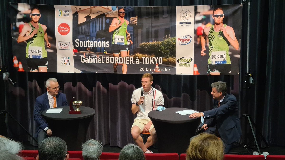 J'ai reçu ce matin avec une cinquantaine d'invités Gabriel Bordier 24eme au 20 kms marche JO #TokyoOlympics2021 
Retour sur son parcours et ses performances depuis 10 ans, l'expérience Tokyo et maintenant direction #Paris2024 <a href="/Paris2024/">Paris 2024</a> <a href="/FFAthletisme/">FFAthlétisme</a> <a href="/saintberthevin/">Saint-Berthevin</a> <a href="/lamayenne/">La Mayenne, le Département</a>