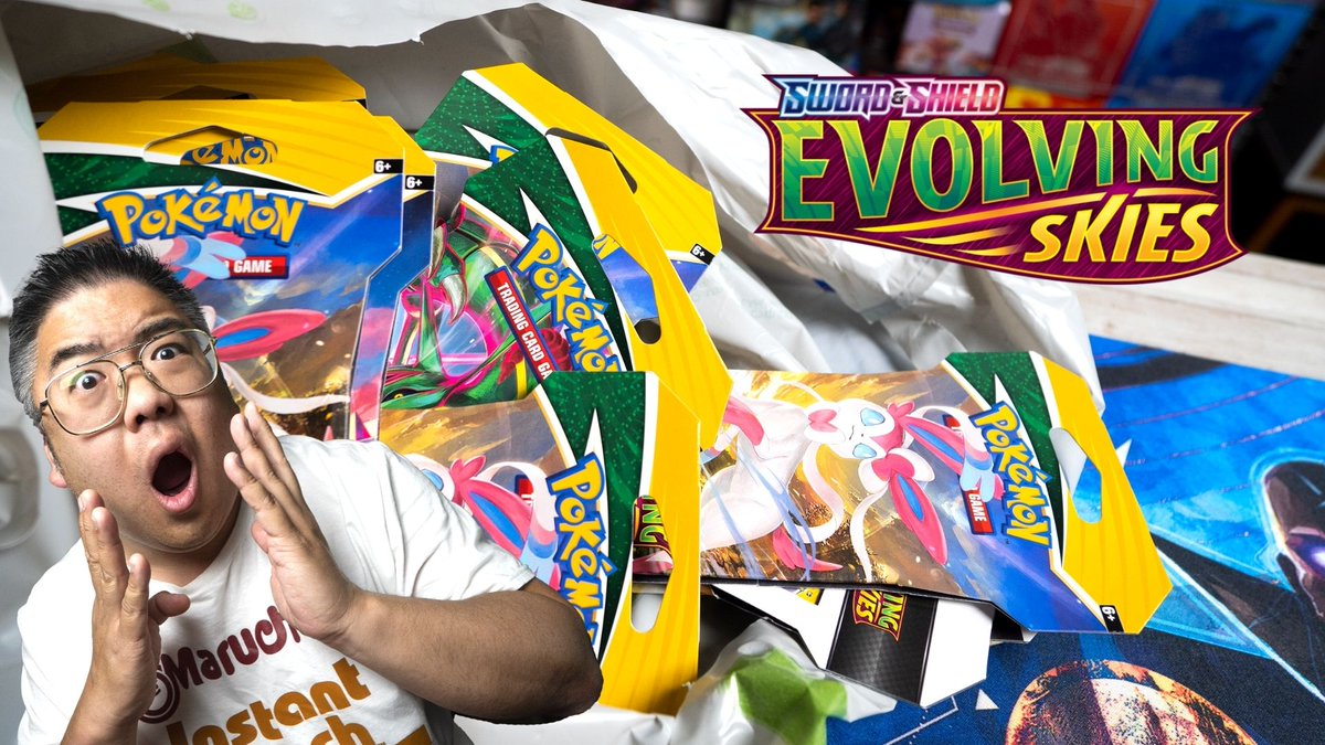 PokeEv3rything's tweet photo. 20 PACKS of EVOLVING SKIES and I PULL THIS!!!!!! https://t.co/d7RHgW0qbP via @YouTube.

#Pokemon #PokemonCards #PokemonTCG #EvolvingSkies #PokemonEvolvingSkies https://t.co/WTi9K2Md7D