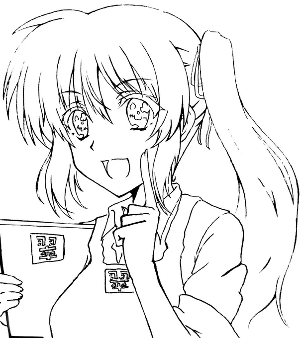 朝やったボタンメーカーで5いいね、
頂けたので自分の描いた配布出来そうな線画です
(`・ω・')
一応、自分の塗った絵も置いときますね('∀`*)
こんな感じの線画でもよかったら
ご自由にどうぞ。

#線画配布 https://t.co/DOVWb8PCoQ 