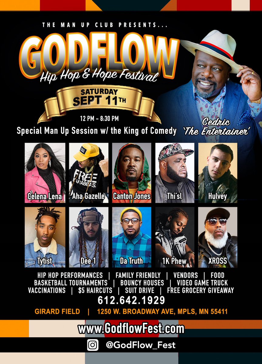 OFFICIAL LINEUP FOR #GODFLOW HAS BEEN POSTED!! Retweet &amp; like 🙏