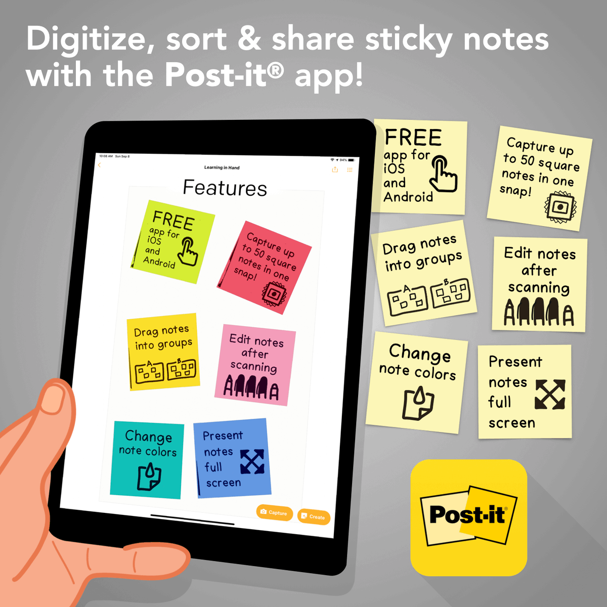 tonyvincent's tweet photo. 📸 Point your camera at a set of square papers to capture them with the free Post-it® app for Android and iOS.

https://t.co/kWXisNptCC https://t.co/RPJnXGbTV5
