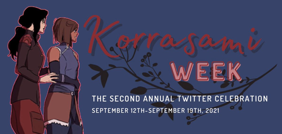 korrasamiweek's tweet image. Save the Date, Korrasami fans! Korrasami Week 2021 runs this September!