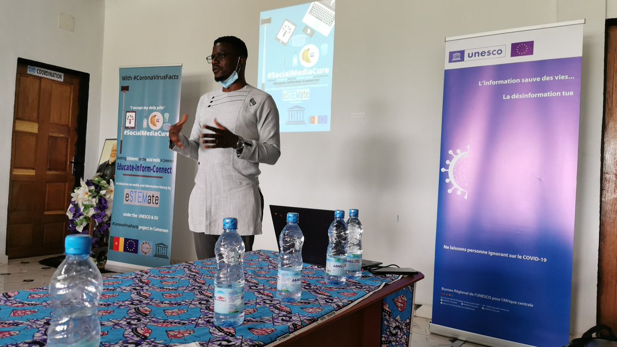 Cet après-midi #Maroua accueille la caravane #SocialMediaCure by #CoronaVirusFacts pour la fin de tournée d'éducation au bon usage des médias sociaux numériques dans les zones d'éducation prioritaires du #Cameroun.
Place à <a href="/SergeBanyimbe/">Serge Banyimbe</a> de <a href="/UnescoYaounde/">UNESCO YAOUNDE #Education #Sciences #Culture #Comm</a>
#MILCLICKS
#Cameroon