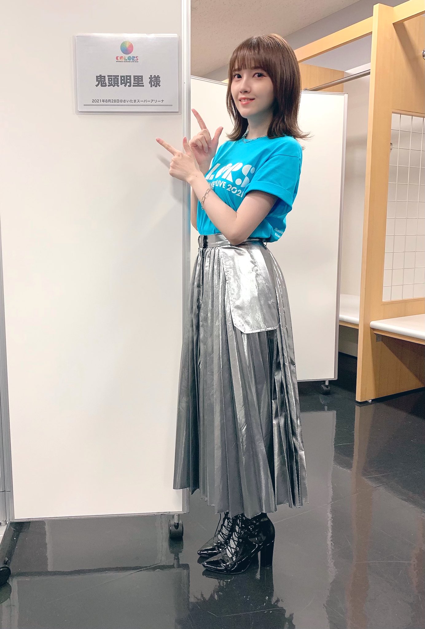 Sacai アシンメトリックプリーツスカート ネオンイエロー　カットソーセット 花柄プリーツスカート ウィメンズ(M イエロー): スカート｜Right