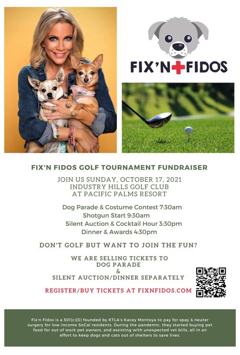 We are getting more and more excited!! Please share…. Let’s fill this event and raise $100,000 to help spay/neuter in SoCal and help low-income pet owners with food and vet bills so they never have to surrender their pets to the shelter for financial reasons! 🐶❤️⛳️