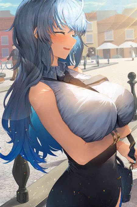 「あのそのっ...!き、今日は良い天気ですねっ!...えへへ...///」 