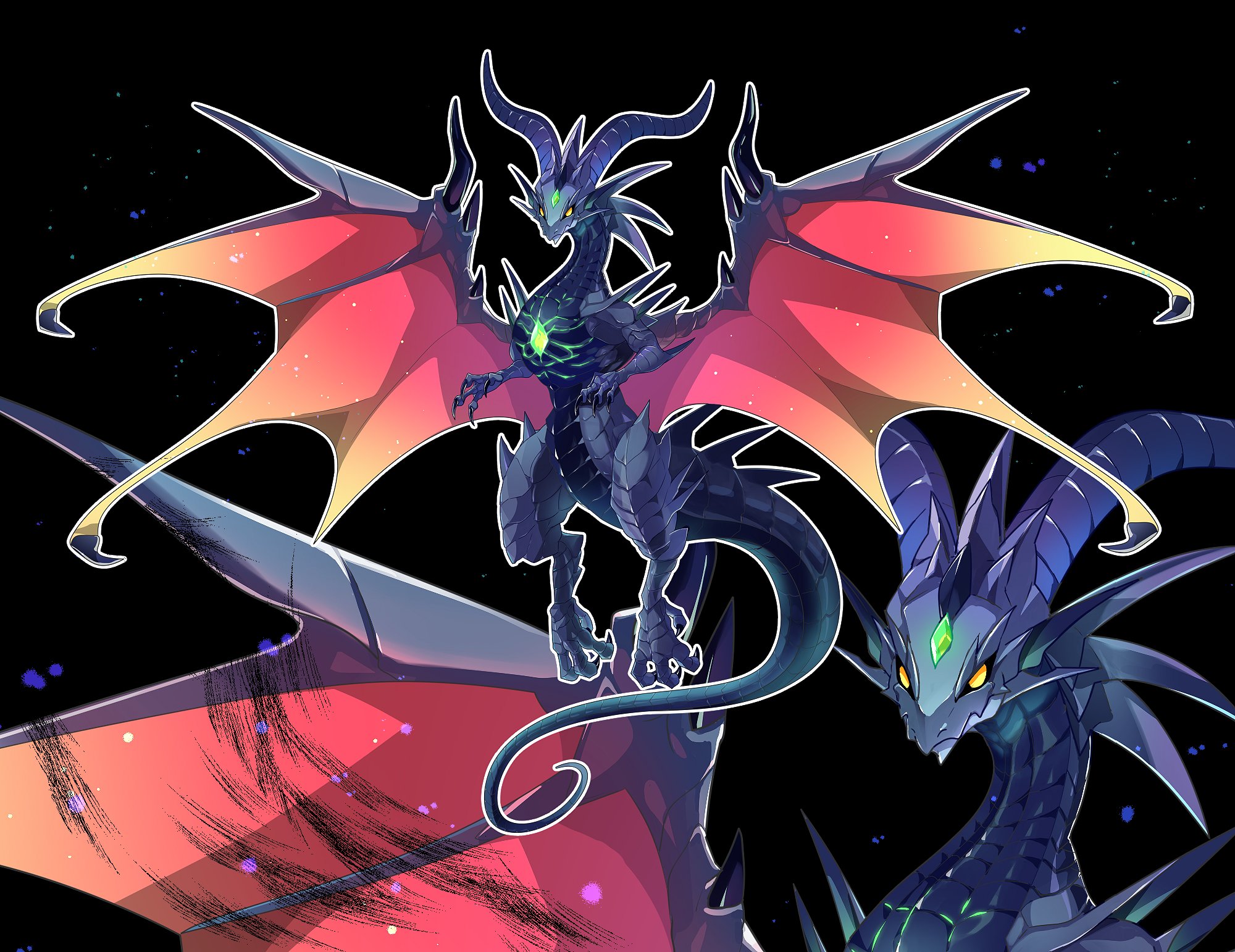 ユタリビャク 神話風イラストレーター ドラゴンvtuber シュヴァベルムートさん Shvarvelmut のデザイン イラストを担当させていただきました 闇属性のめちゃくちゃかっこいいドラゴンさん 8月31日デビューのご予定だそうです どうぞ宜しくお願い