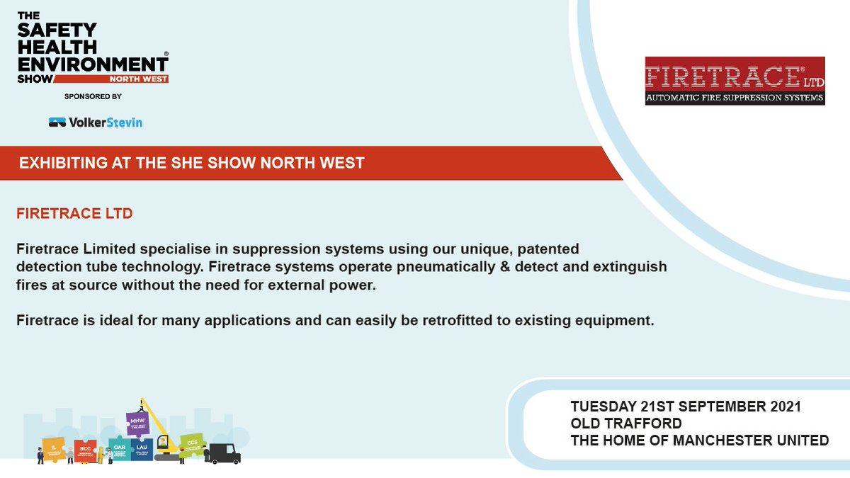 TheSHEShow1's tweet image. We are looking forward to seeing @firetrace_uk exhibiting at The SHE Show North West 2021

🗓 Tuesday 21st September 2021
📍Old Trafford, The Home of Manchester United

To see who else will be exhibiting visit
➡️thesheshow.com/nw-stand-layou…

#TheSHEshowNW #Exhibition #Conference