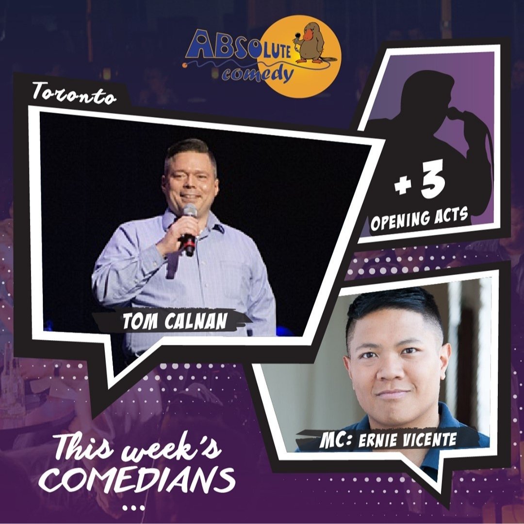 Doing another round of guest spots at <a href="/absolutecomedy/">Absolute Comedy TOR</a> tonight with @ThomasJCalnan and <a href="/ernievicente/">Ernie Vicente</a>! 8pm and 10:45pm. absolutecomedy.ca for tix.

#Comedy #StandUpComedy #Toronto