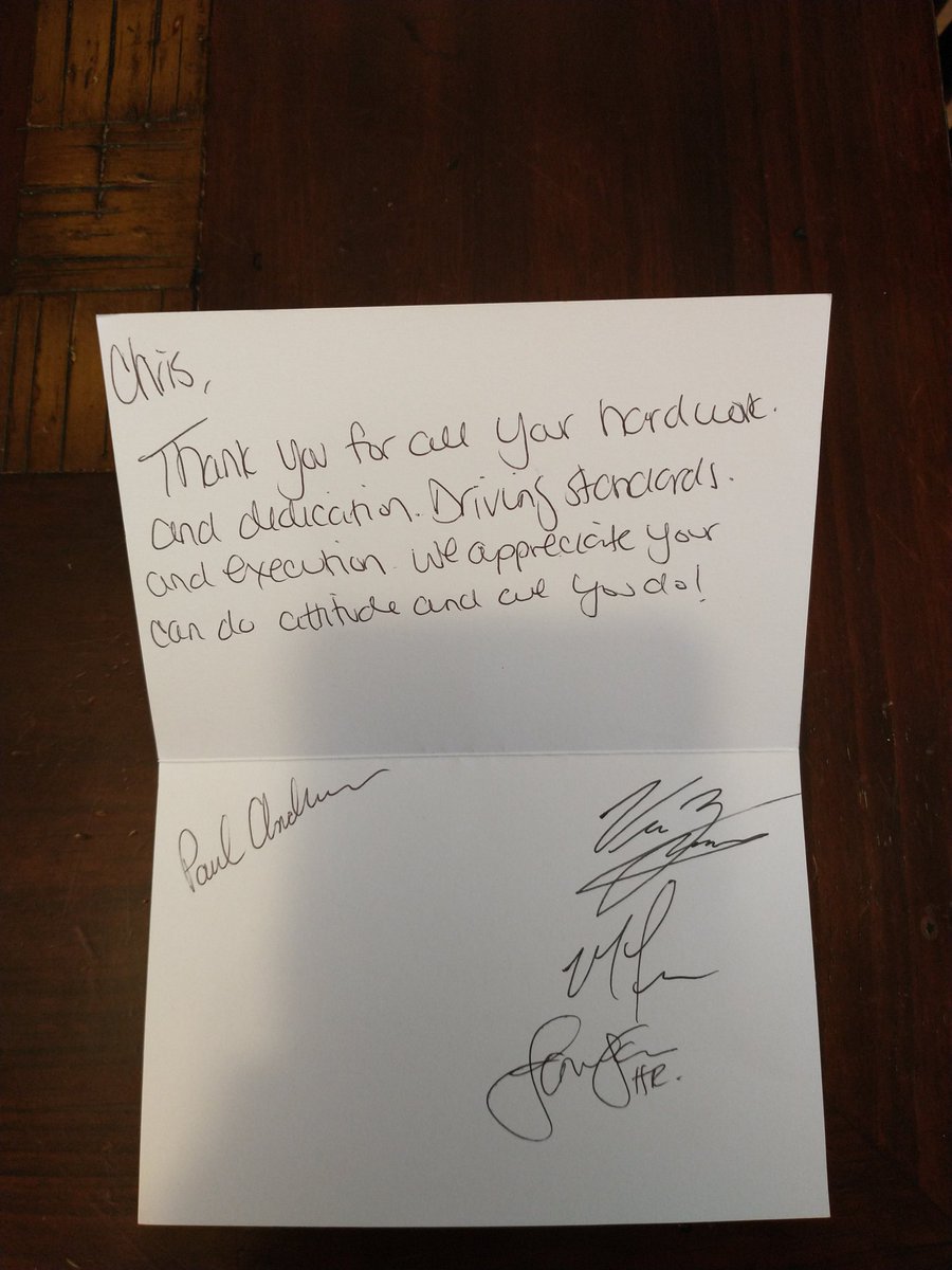 Received this in the mail yesterday from Paul our District Manager and his team!  Thank you for always recognizing my commitment to Lowe's and my store!  It was really awesome!  Thank you!  Chris