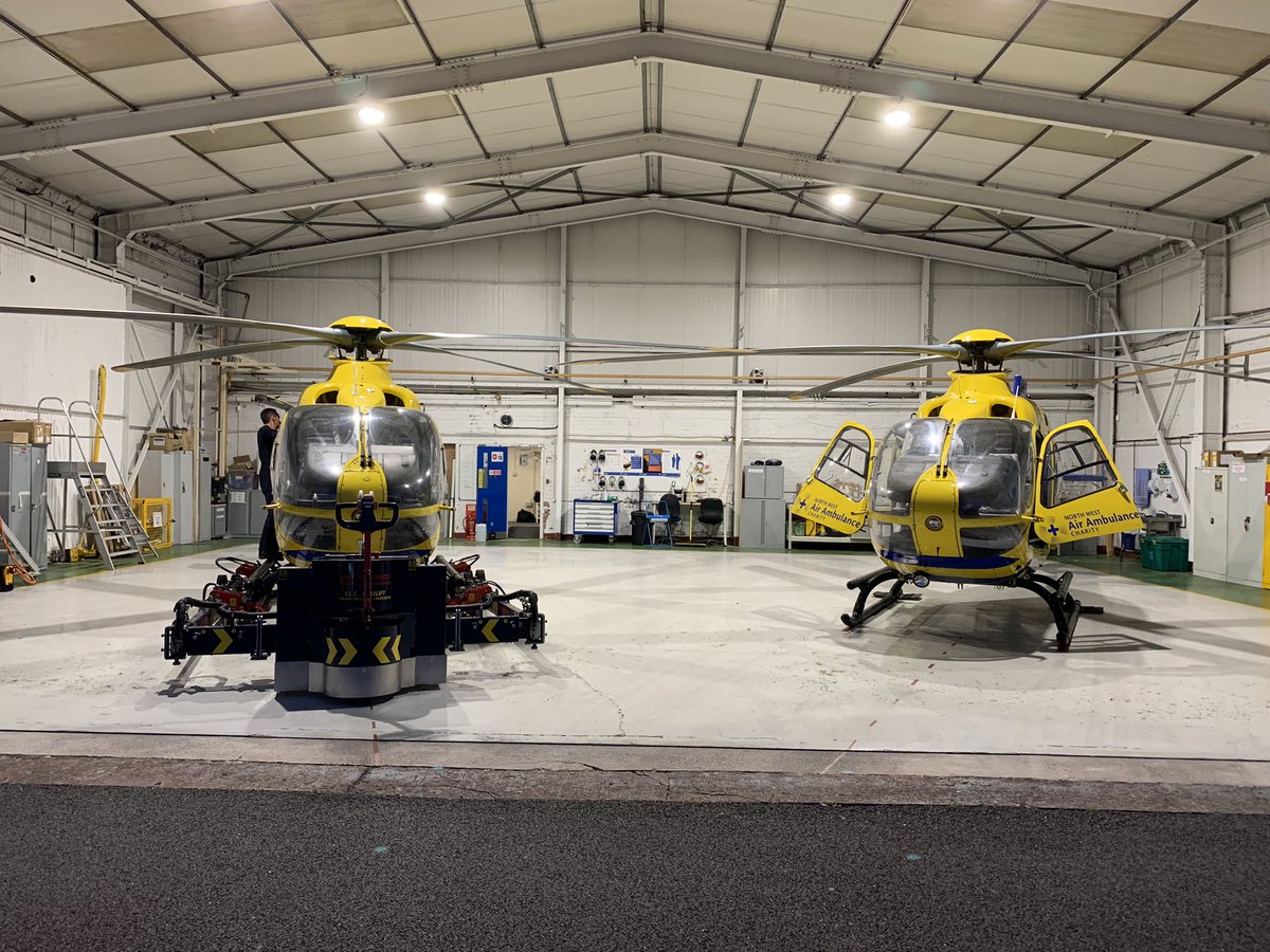 Time for bed, last time these two were side by side today was working with an excellent team of firefighters and police to look after really poorly people. Didn’t get chance to say thank you at scene so thank you from <a href="/NWAirAmbulance/">North West Air Ambulance Charity</a> to <a href="/MerseyPolice/">Merseyside Police</a> <a href="/nwas/">National Weather Association</a> and <a href="/MerseyFire/">Mersey Fire</a>
