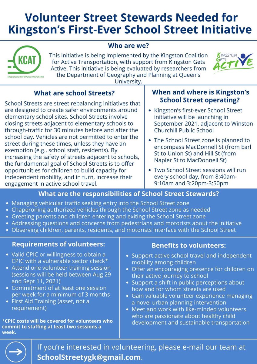 Here's a great opportunity to get involved in a new community initiative! Volunteers needed by September.