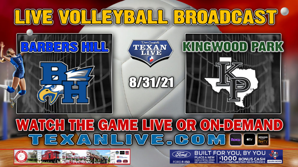 WATCH THIS GAME LIVE 
Barbers Hill vs Kingwood Park
Tuesday  08/31/2021
Coverage begins at 6PM on the call
For the Live Link click here:  bit.ly/38jnl9l

<a href="/RustyO1983/">Humble ISD Sports Information</a> <a href="/dctf/">Dave Campbell's — TexasFootball.com</a> <a href="/HoustonChronHS/">Houston Chronicle High School Sports</a> <a href="/BarbersHillVB/">Barbers Hill Volleyball</a> <a href="/KPVolleyball1/">KPark Volleyball</a> <a href="/BH_Athletics/">Barbers Hill Athletics</a>