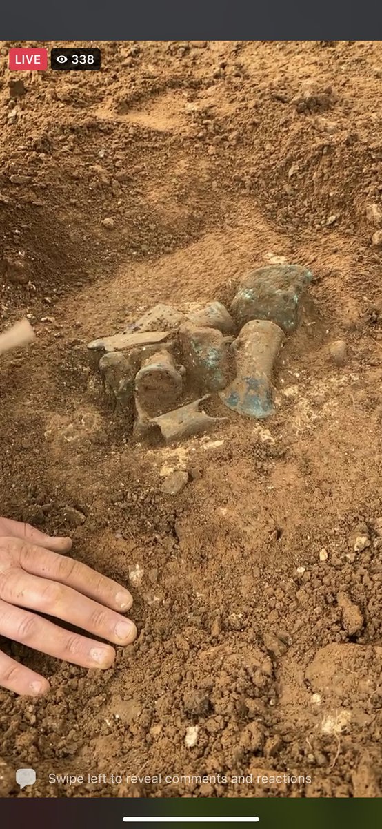 Bronze Age Hoard coming out at our Joan Allen Events dig this weekend … back live on Facebook again shortly!