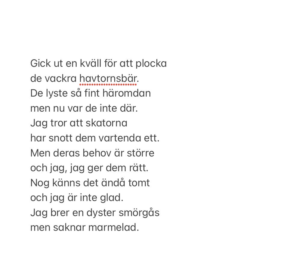 Havtornspoem.