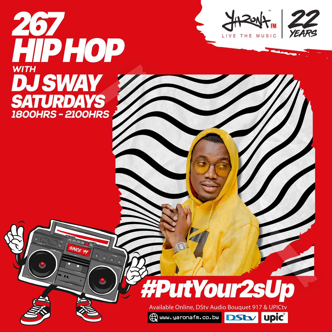 yaronafm's tweet photo. #PutYour2sUp
267 Hip Hop fans hollllaaa!! Hang with the coolest dude in the block @swaythadj! 🎵🔥🎶 TUNE IN as he chats to your 7th #YAMAs hosts @LezozoOnAir & @thapartypapi 📻 Check out @BandzNina on #26Fix!
#YaronaFM #267HipHop https://t.co/K7Vr7RfYyn