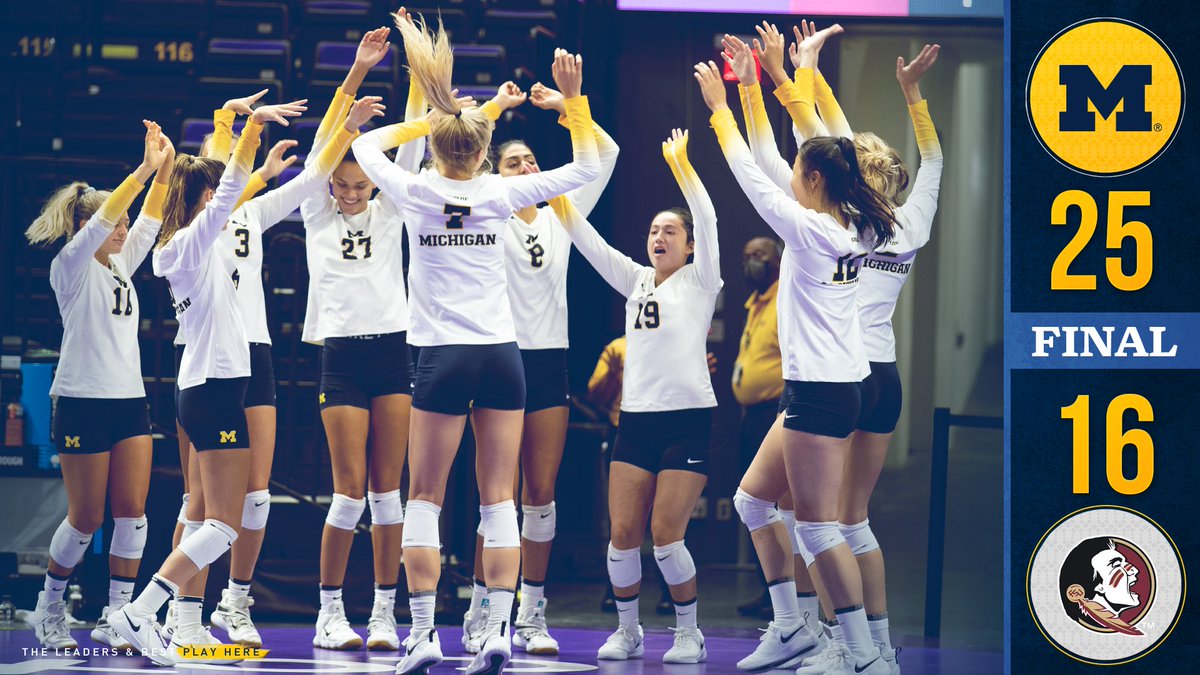 umichvball's tweet photo. FINAL!
🧹🧹🧹

3⃣1⃣ assists 7⃣ aces &amp; 7⃣ kills for Scottee Johnson!
1⃣2⃣ kills and 1⃣0⃣ digs for @paigejones_10 
1⃣0⃣ kills for @MPertofsky with a .769 (👀) hitting percentage

1⃣2⃣ aces in the match for the Maize and Blue!!

#GoBlue https://t.co/1UDckXiZLk