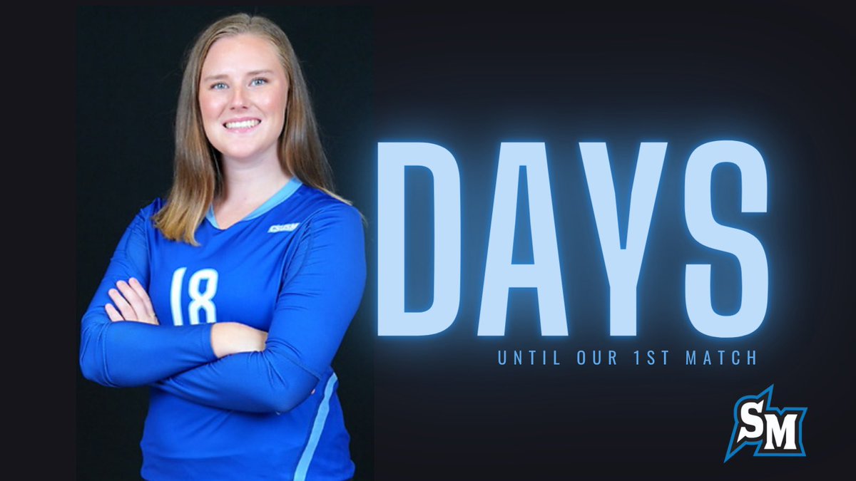 CSUSMVolleyball's tweet photo. Countdown with the Cougars โณ
Just 1๏ธโฃ8๏ธโฃ more days until our Home Opener!
#bleedblue #csusmvb #csusmcougars https://t.co/1pdDEewv9W