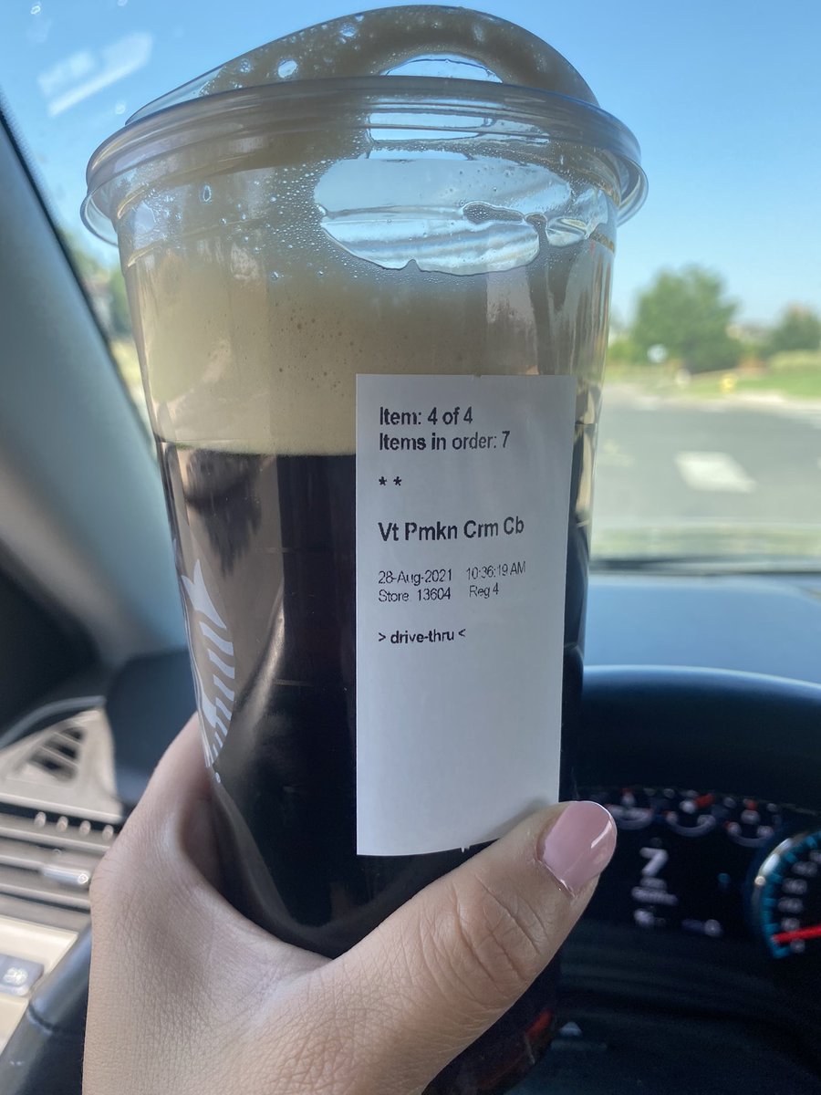 Krissy__K's tweet photo. Wtf is this @Starbucks !?! Lets just forgot the whole a$$ pumpkin part of my pumpkin cream cold brew. not as if i have been waiting all year or anything. 💀💀💀💀💀💀💀💀 https://t.co/HEjdy24U6u