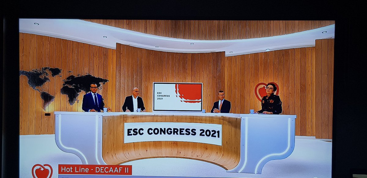SamerMatar88's tweet photo. Enjoying the interesting presentation of #DECAAF-II trial finally.
The highlight of the #DAY2 of #ESCCongress
Many thanks to @nmarrouche for the great job and congratulations to the release today. https://t.co/siupFQMVKA