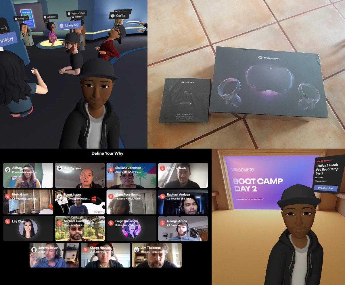 EdgarJLopezXR's tweet photo. @oculus Launchpad Bootcamp Day 1 was a great experience! Learned a lot, met a lot of talented/inspiring people. Time for Day 2! #xr #vr #oculuslaunchpad #oculuslaunchpad2021 #bootcamp https://t.co/d5wEKaHj21