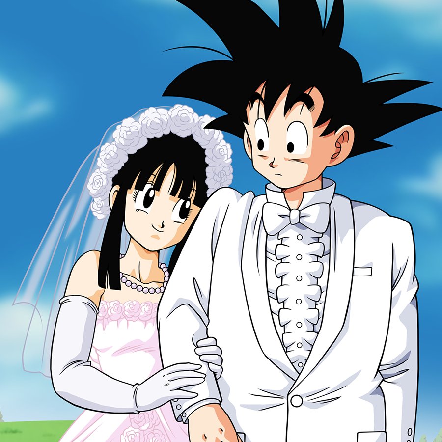 chichispen's tweet photo. A pure love story: Goku and Chi-Chi. 💕 #gochi #goku #chichi #dbz https://t.co/2wW34rPhci