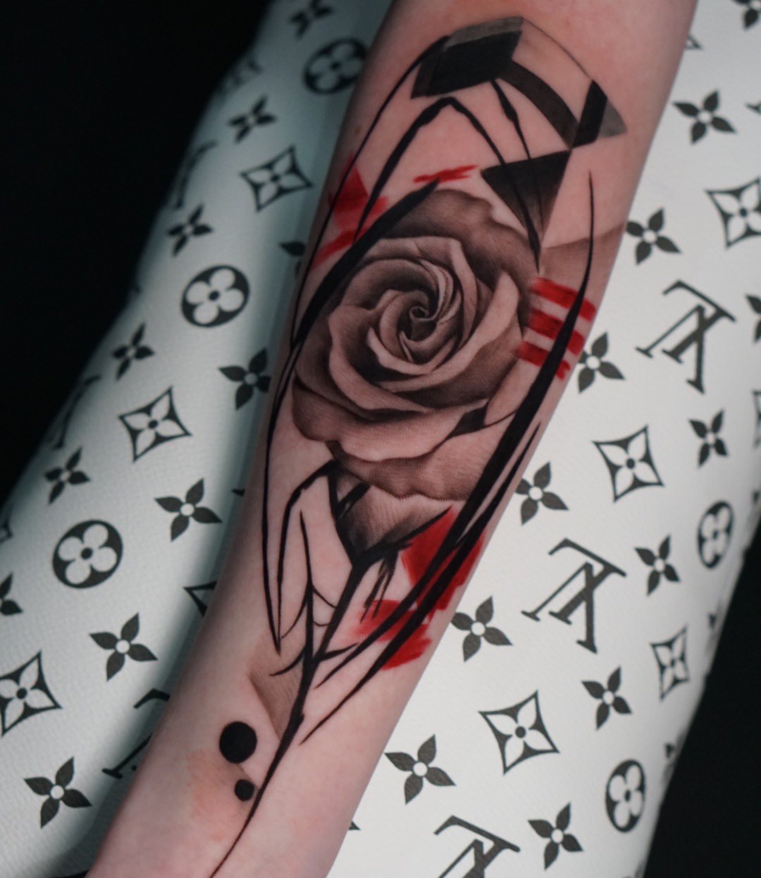 The Brook Tattoo on X: Another stunning #rose #tattoos by Jimbo.  #trashpolka artist in #Minnesota #Minneapolis  / X
