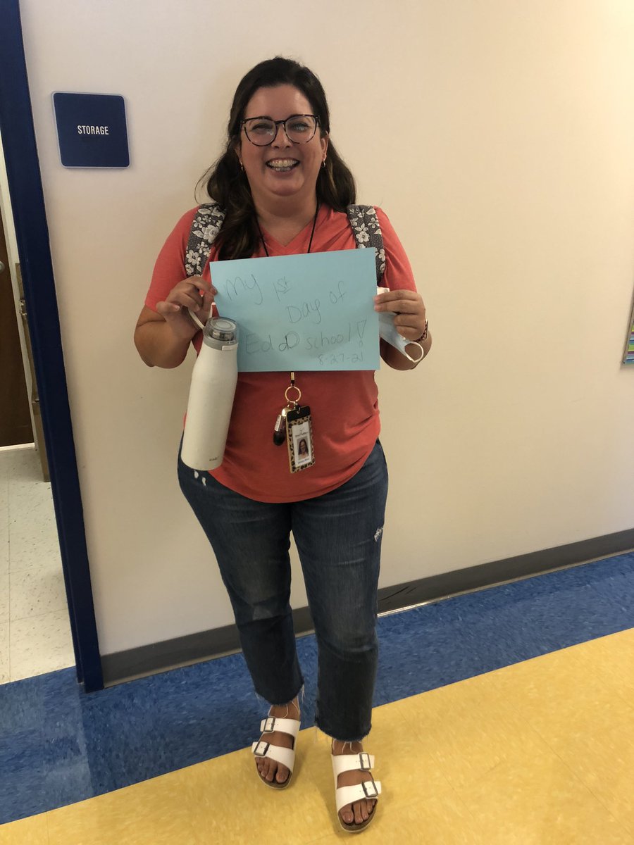 MrsGray_Summit's tweet photo. We are so proud of our little doctoral student @RivasPrincipal ❤️#firstdayofschool @HDBobcats https://t.co/hNlDBtUuSM