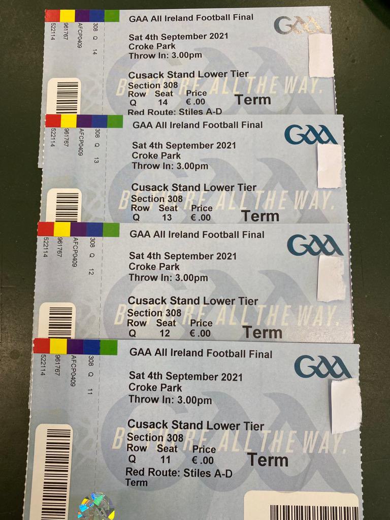KillygarryGAA66's tweet photo. What a game!!! Hard luck to @Kerry_Official 

Congrats @TyroneGAALive 

The search for tickets will ramp up now for all @MayoGAA &amp; @TyroneGAALive fans. 

You can enter our draw for 4 All Ireland Final Stand tickets here. 

https://t.co/upbGWZfKth https://t.co/bI8jaCRYi1