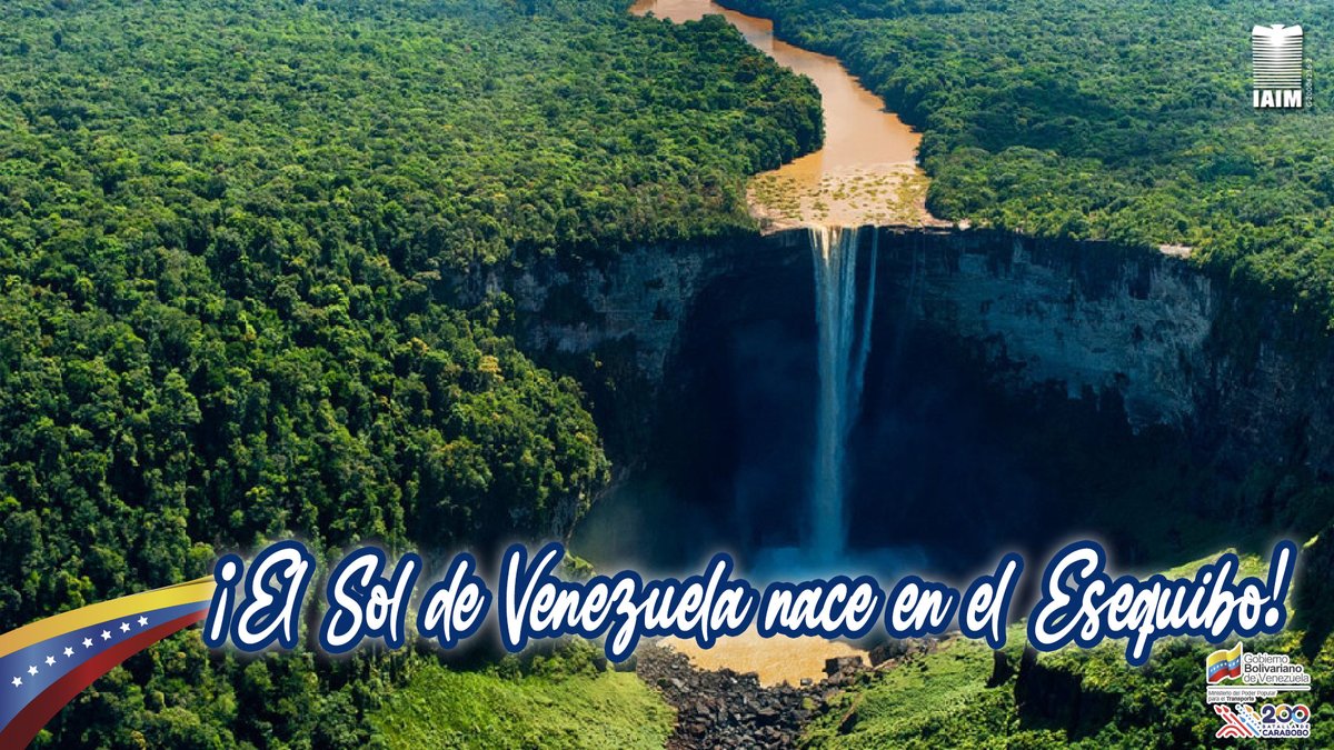 IAIM_VE's tweet photo. #ElEsequiboEsDeVenezuela || Los venezolanos unidos tienen como deber defender y resguardar el Esequibo, siguiendo los sueños libertarios del Padre de la Patria, Simón Bolívar y del Comandante Eterno, Hugo Chávez Frías. 

¡Unidos Venceremos! https://t.co/XtRF12gdbl