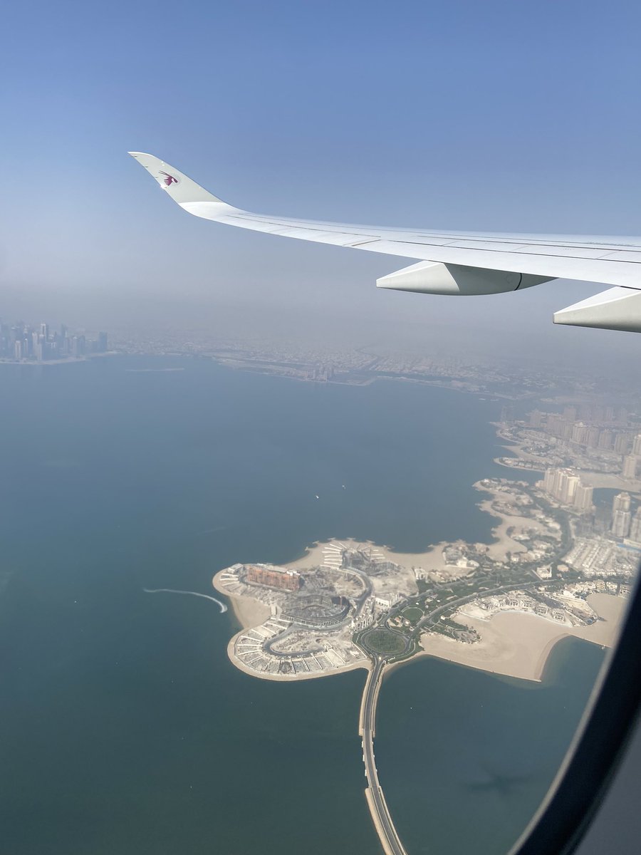 sancheet's tweet photo. Flying over Doha #Doha #flight #flightpics https://t.co/MDgHu5WnfF