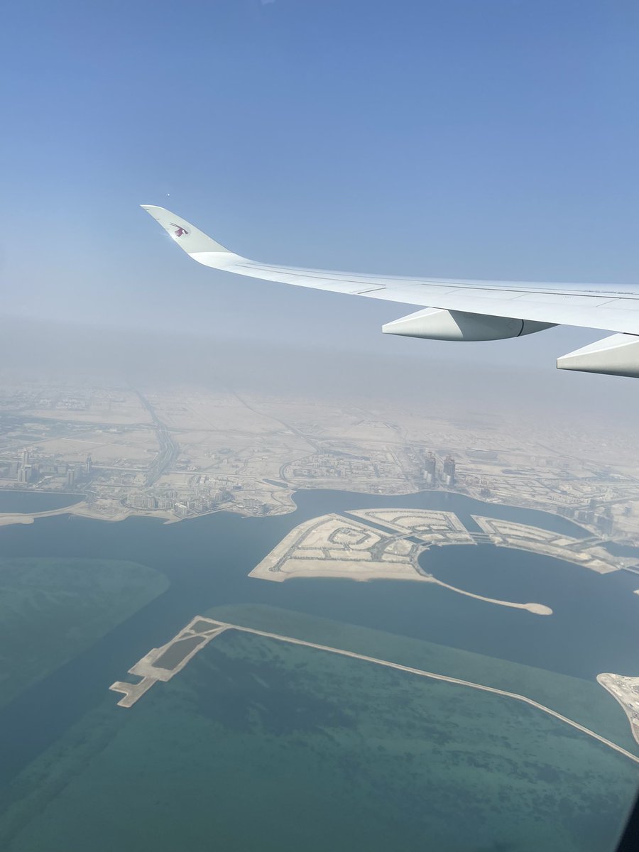 sancheet's tweet photo. Flying over Doha #Doha #flight #flightpics https://t.co/MDgHu5WnfF