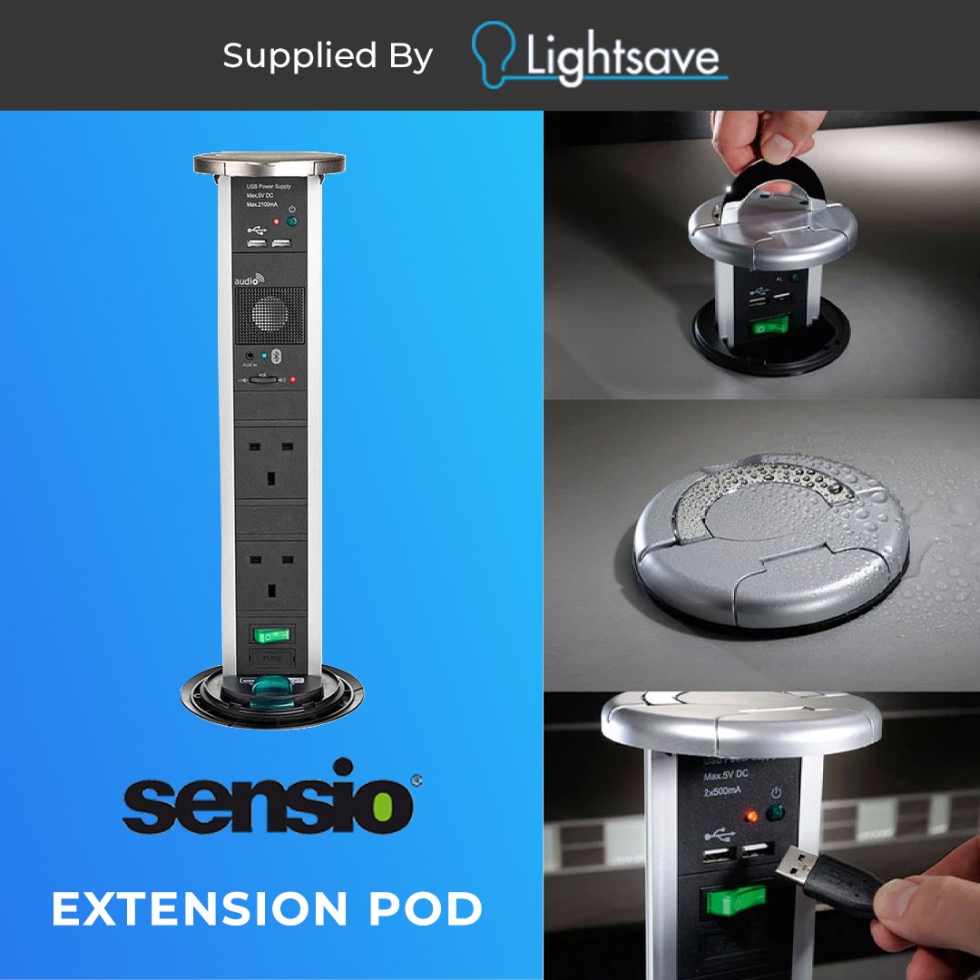 LightsaveLtd's tweet image. The SensioPod is an attractive pull up socket solution. Great for use in kitchen islands, the SensioPod boasts several design features. Choose the best solution for you from the SensioPod range
#Lightsave #interiorhardware #extensionlead #sockets #interiors #interiordesign #decor