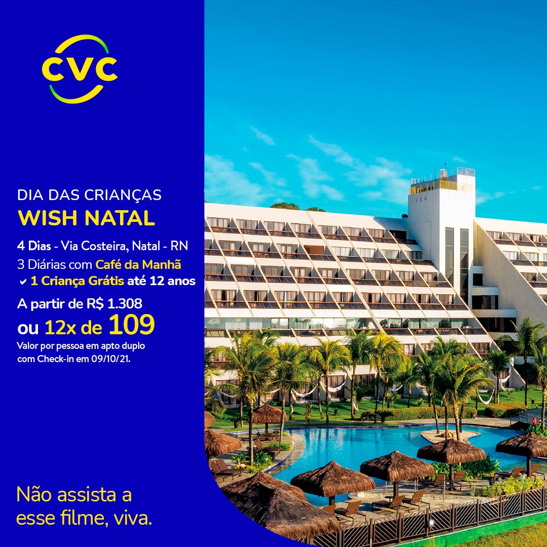 CVCRN's tweet photo. Não assista a esse filme, Viva.

Garanta sua viagem aqui na CVC

📅 RESERVAS ⤵⠀⠀
⠀⠀⠀⠀⠀⠀⠀⠀
📲 Conte com o atendimento remoto através do Whatsapp ( link em azul na biografia) https://t.co/iTIUfnhcIc