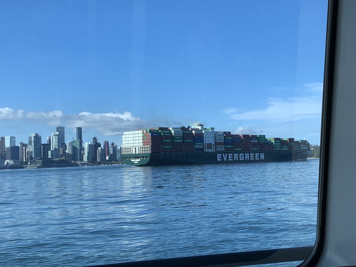 I normally don’t get excited about celebrity sightings, but the boat that clogged up world trade in the Suez Canal back in March is in Vancouver!…