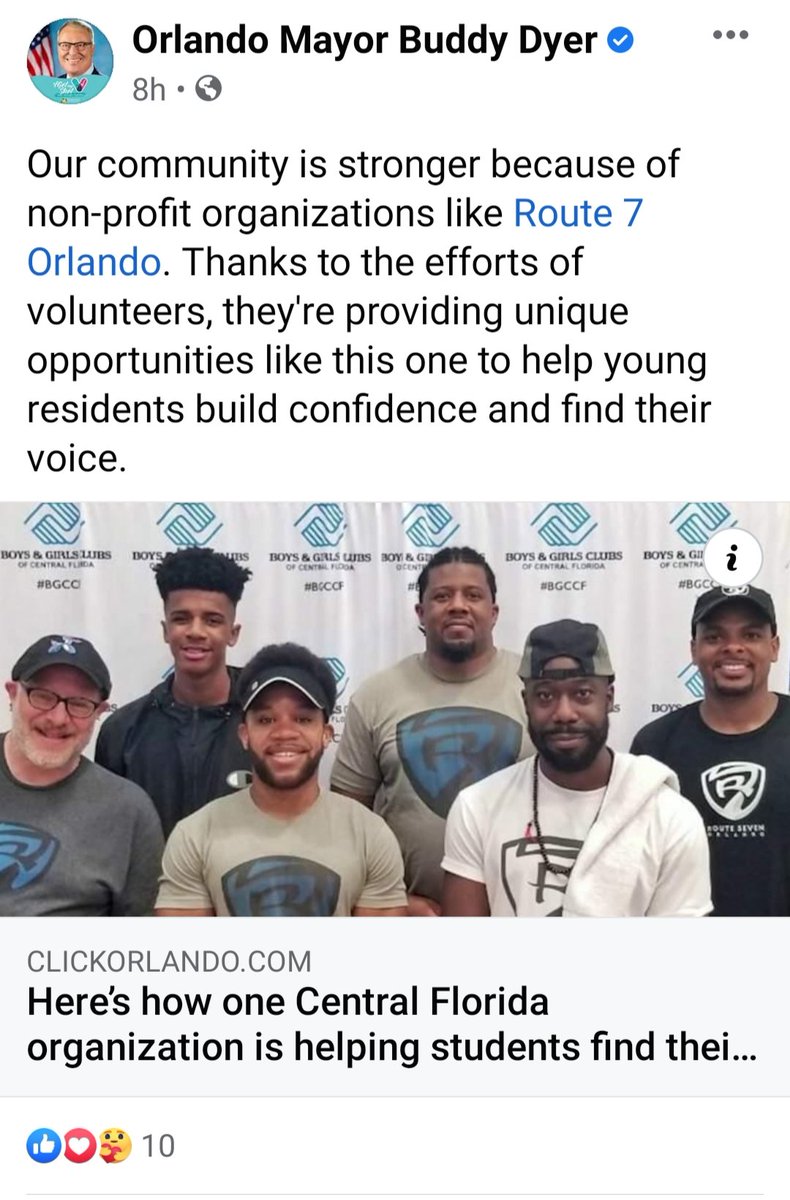 Thank you for the acknowledgment <a href="/orlandomayor/">Mayor Buddy Dyer</a>! 
#LetsGrow👤🤝👥📈