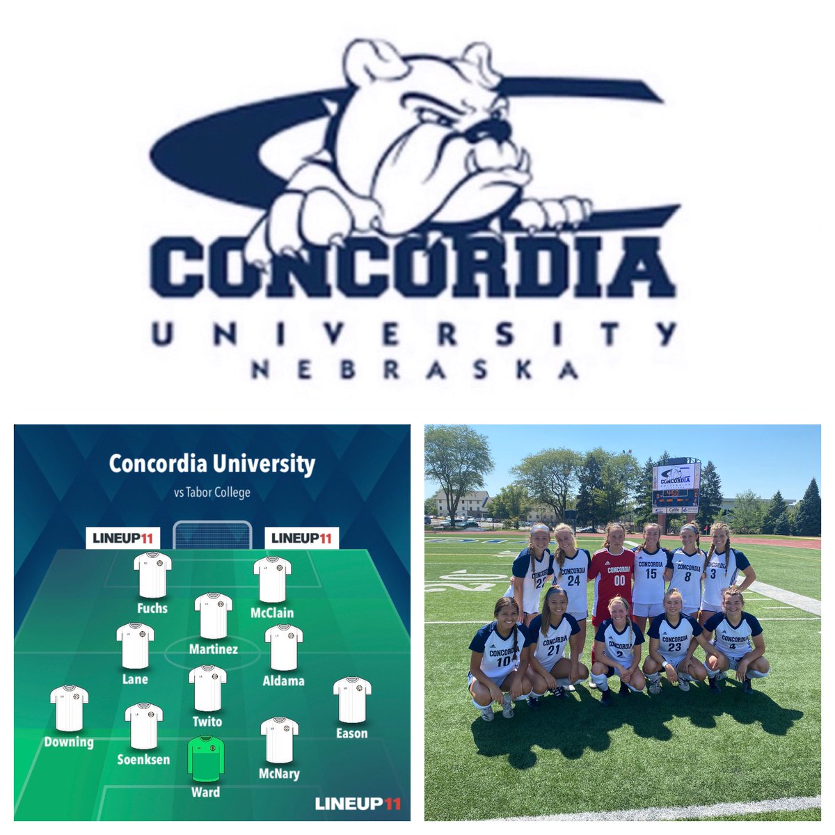 <a href="/CUNEWSoccer/">CUNE Women's Soccer</a> vs <a href="/TaborSoccer/">Tabor College Women's Soccer</a> 

XI 

#GPAC | #FindAWay | #DawgStrong